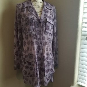 Express Sheer Blouse Size Large
